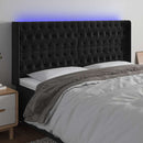 vidaXL fekete bársony LED-es fejtámla 203x16x118/128 cm