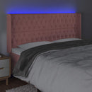 vidaXL rózsaszín bársony LED-es fejtámla 203x16x118/128 cm
