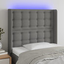 vidaXL sötétszürke szövet LED-es fejtámla 83x16x118/128 cm