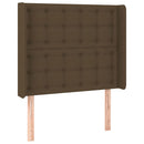 vidaXL sötétbarna szövet LED-es fejtámla 83x16x118/128 cm