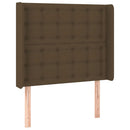 vidaXL sötétbarna szövet LED-es fejtámla 93x16x118/128 cm
