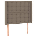 vidaXL tópszínű szövet LED-es fejtámla 93x16x118/128 cm