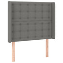 vidaXL sötétszürke szövet LED-es fejtámla 103x16x118/128 cm