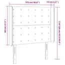 vidaXL sötétszürke szövet LED-es fejtámla 103x16x118/128 cm