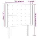 vidaXL fekete szövet LED-es fejtámla 103x16x118/128 cm