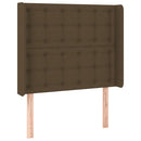 vidaXL sötétbarna szövet LED-es fejtámla 103x16x118/128 cm