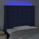 vidaXL kék szövet LED-es fejtámla 103x16x118/128 cm