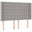 vidaXL világosszürke szövet LED-es fejtámla 147x16x118/128 cm