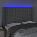 vidaXL világosszürke szövet LED-es fejtámla 147x16x118/128 cm