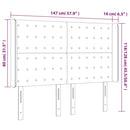 vidaXL világosszürke szövet LED-es fejtámla 147x16x118/128 cm