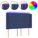 vidaXL kék szövet LED-es fejtámla 147x16x118/128 cm