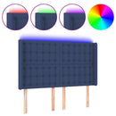vidaXL kék szövet LED-es fejtámla 147x16x118/128 cm