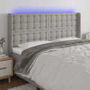 vidaXL világosszürke szövet LED-es fejtámla 163x16x118/128 cm