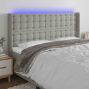 vidaXL világosszürke szövet LED-es fejtámla 163x16x118/128 cm