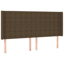 vidaXL sötétbarna szövet LED-es fejtámla 163x16x118/128 cm