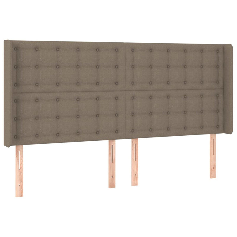 vidaXL tópszínű szövet LED-es fejtámla 163x16x118/128 cm