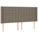 vidaXL tópszínű szövet LED-es fejtámla 163x16x118/128 cm