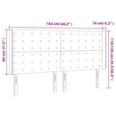vidaXL krémszínű szövet LED-es fejtámla szárnyakkal 163x16x118/128 cm