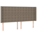 vidaXL tópszínű szövet LED-es fejtámla 203x16x118/128 cm