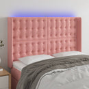 vidaXL rózsaszín bársony LED-es fejtámla 147x16x118/128 cm