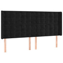 vidaXL fekete bársony LED-es fejtámla 183x16x118/128 cm