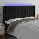 vidaXL fekete bársony LED-es fejtámla 183x16x118/128 cm