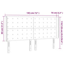 vidaXL sötétkék bársony LED-es fejtámla 183x16x118/128 cm