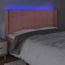 vidaXL rózsaszín bársony LED-es fejtámla 183x16x118/128 cm