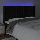 vidaXL fekete bársony LED-es fejtámla 203x16x118/128 cm