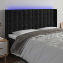 vidaXL fekete bársony LED-es fejtámla 203x16x118/128 cm