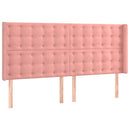 vidaXL rózsaszín bársony LED-es fejtámla 203x16x118/128 cm