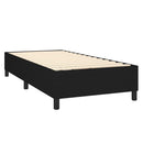 vidaXL fekete szövet rugós ágy matraccal 90x200 cm