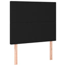 vidaXL fekete szövet rugós ágy matraccal 90x200 cm
