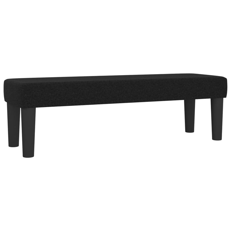 vidaXL fekete szövet rugós ágy matraccal 140 x 190 cm