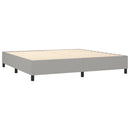 vidaXL világosszürke szövet rugós ágy matraccal 200 x 200 cm