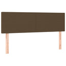 vidaXL sötétbarna szövet rugós ágy matraccal 140 x 200 cm