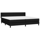 vidaXL fekete szövet rugós ágy matraccal 200 x 200 cm