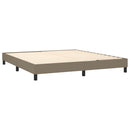 vidaXL tópszínű szövet rugós ágy matraccal 180 x 200 cm
