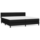vidaXL fekete szövet rugós ágy matraccal 200 x 200 cm