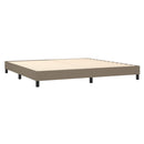 vidaXL tópszínű szövet rugós ágy matraccal 200 x 200 cm