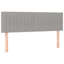 vidaXL világosszürke szövet rugós ágy matraccal 140 x 190 cm