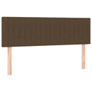 vidaXL sötétbarna szövet rugós ágy matraccal 140 x 190 cm
