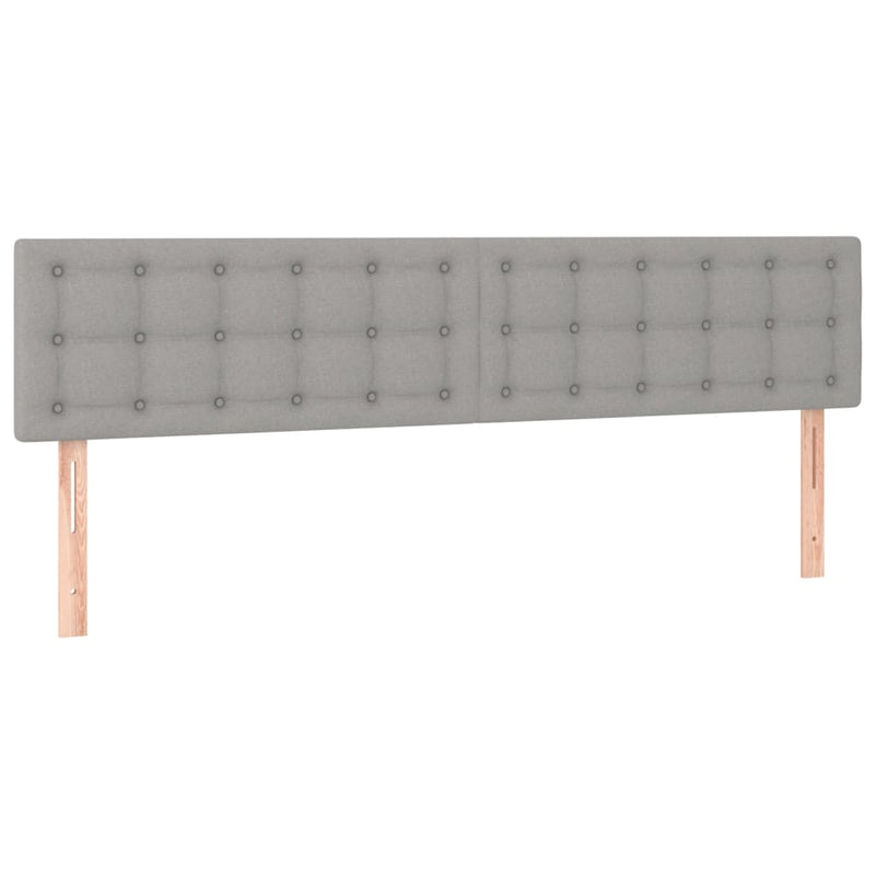 vidaXL világosszürke szövet rugós ágy matraccal 180 x 200 cm