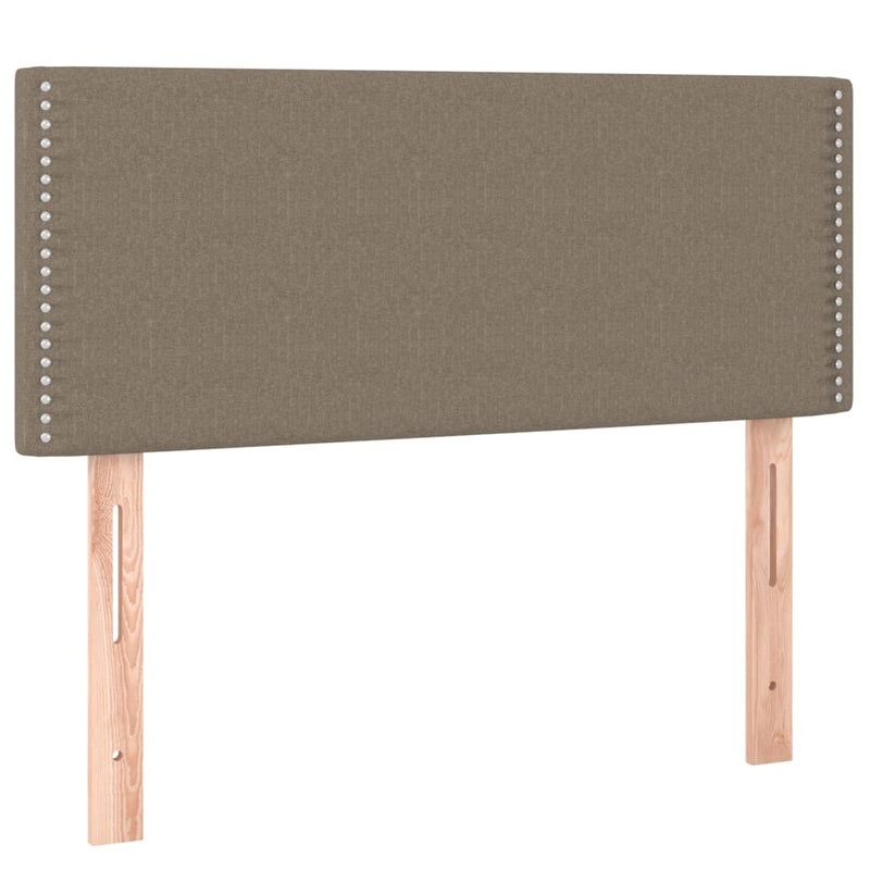 vidaXL tópszínű szövet rugós ágy matraccal 90 x 200 cm