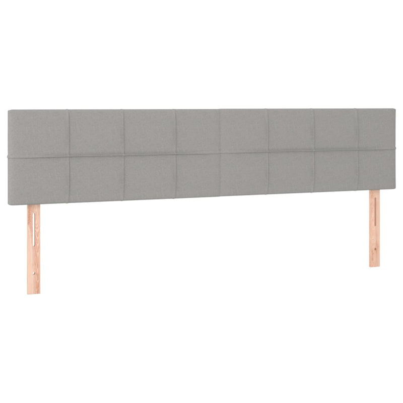 vidaXL világosszürke szövet rugós ágy matraccal 180 x 200 cm
