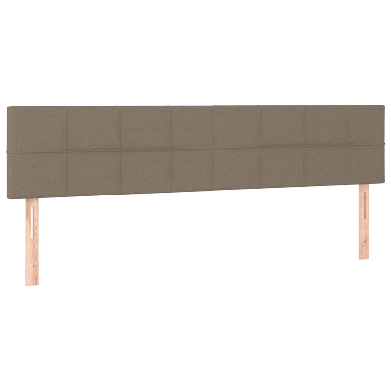 vidaXL tópszínű szövet rugós ágy matraccal 200 x 200 cm