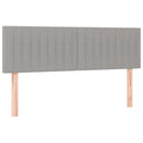 vidaXL világosszürke szövet rugós ágy matraccal 140 x 190 cm