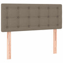 vidaXL tópszínű szövet rugós ágy matraccal 80 x 200 cm
