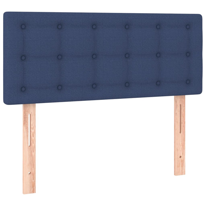 vidaXL kék szövet rugós ágy matraccal 100 x 200 cm