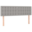 vidaXL világosszürke szövet rugós ágy matraccal 140 x 190 cm